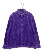 HUFハフ）の古着「BAR LOGO TWO CORD SHIRT」｜パープル