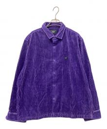 HUF（ハフ）の古着「BAR LOGO TWO CORD SHIRT」｜パープル