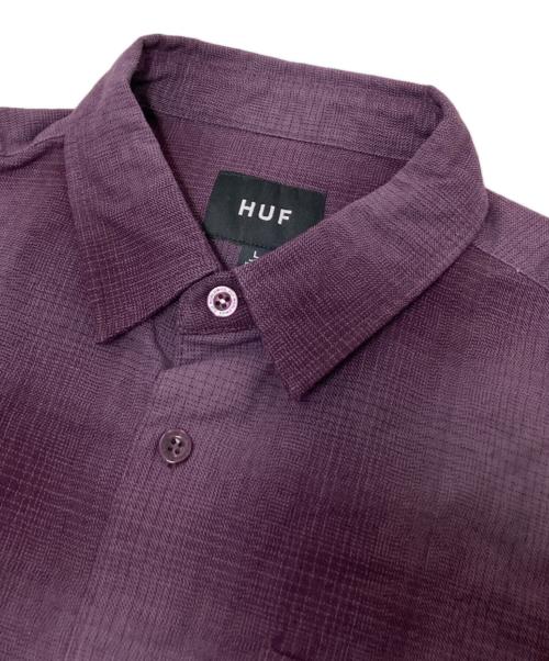 HUF（ハフ）HUF (ハフ) OG Logo Ombre Plaid LS Shirt パープル サイズ:Lの古着・服飾アイテム