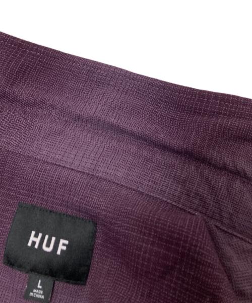 HUF（ハフ）HUF (ハフ) OG Logo Ombre Plaid LS Shirt パープル サイズ:Lの古着・服飾アイテム
