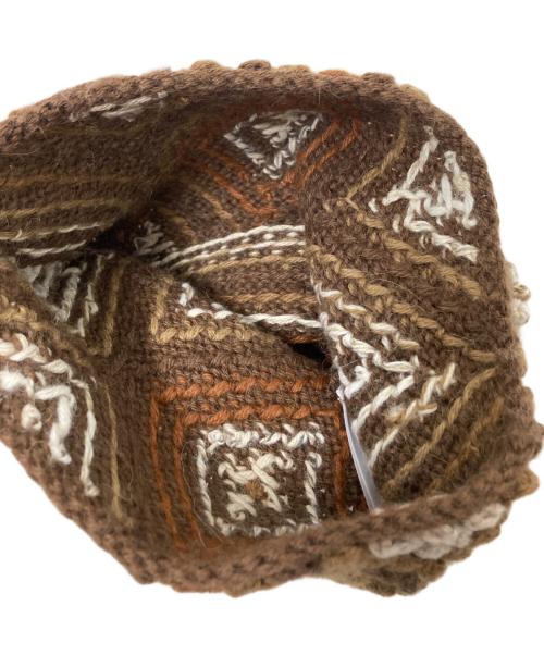 SUPREME（シュプリーム）SUPREME (シュプリーム) Textured knit Beanie ブラウン×ベージュ サイズ:下記参照の古着・服飾アイテム