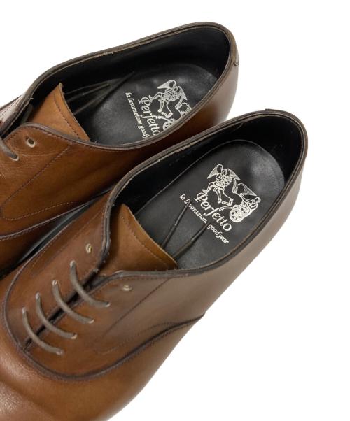 Perfetto（ペルフェット）Perfetto (ペルフェット) ストレートチップシューズ ブラウン サイズ:7の古着・服飾アイテム