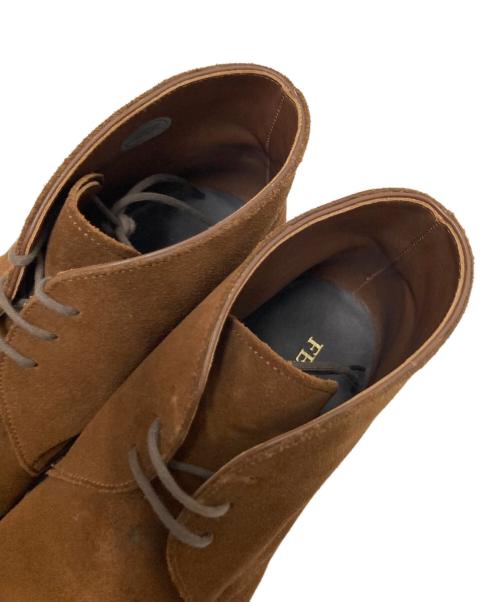 fenetre（フネートル）fenetre (フネートル) チャッカーブーツ ブラウン サイズ:7の古着・服飾アイテム