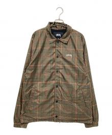 stussy（ステューシー）の古着「PLAID COACH JACKET」｜ブラウン×ブラック