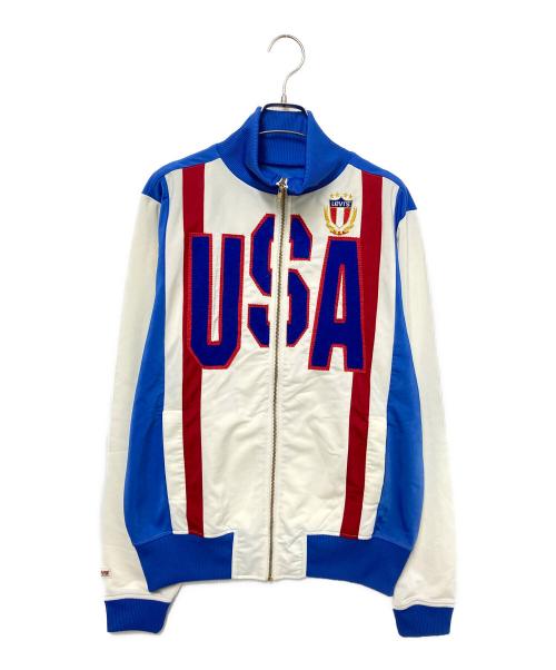 LEVI'S（リーバイス）LEVI'S (リーバイス) 70541トラックジャケット ブルー×ホワイト サイズ:Lの古着・服飾アイテム