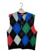 SUPREMEシュプリーム）の古着「Brushed Argyle Zip Up Vest/ブラッシュドアーガイルジップアップベスト」｜マルチカラー