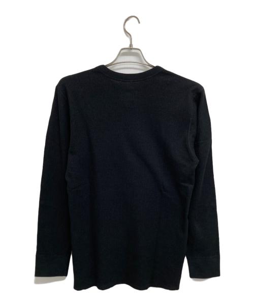 Hanes（ヘインズ）Hanes (ヘインズ) SUPREME (シュプリーム) Bones Thermal Crew/ボーンズサーマルクルー ブラック×ホワイト サイズ:Lの古着・服飾アイテム