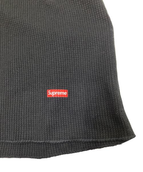 Hanes（ヘインズ）Hanes (ヘインズ) SUPREME (シュプリーム) Bones Thermal Crew/ボーンズサーマルクルー ブラック×ホワイト サイズ:Lの古着・服飾アイテム