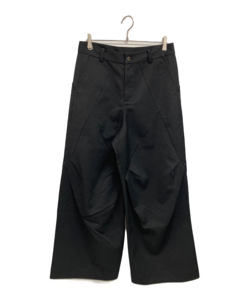 COMMON DIVISOR（コモンデバイザー）COMMON DIVISOR (コモンデバイザー) デザインワイドパンツ ブラック サイズ:3の古着・服飾アイテム