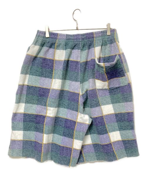 bum equipment（バムエクイメント）bum equipment (バムエクイメント) フランネルコットンバギーショーツ グリーン サイズ:XLの古着・服飾アイテム