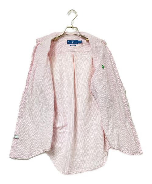 POLO RALPH LAUREN（ポロ・ラルフローレン）POLO RALPH LAUREN (ポロ・ラルフローレン) シアサッカーストライプBDシャツ ブルー サイズ:Sの古着・服飾アイテム