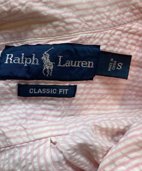 POLO RALPH LAUREN（ポロ・ラルフローレン）POLO RALPH LAUREN (ポロ・ラルフローレン) シアサッカーストライプBDシャツ ブルー サイズ:Sの古着・服飾アイテム