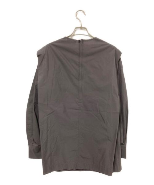 UNITED ARROWS（ユナイテッドアローズ）UNITED ARROWS (ユナイテッドアローズ) タックパフスリーブブラウス グレー サイズ:下記参照の古着・服飾アイテム