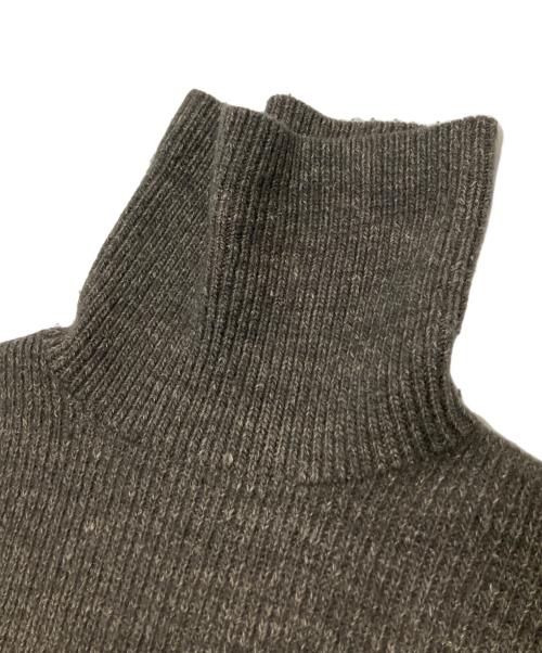 RRL（ダブルアールエル）RRL (ダブルアールエル) ウールリネンタートルネックニット グレー×ネイビー サイズ:Lの古着・服飾アイテム
