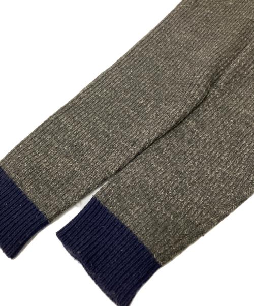 RRL（ダブルアールエル）RRL (ダブルアールエル) ウールリネンタートルネックニット グレー×ネイビー サイズ:Lの古着・服飾アイテム