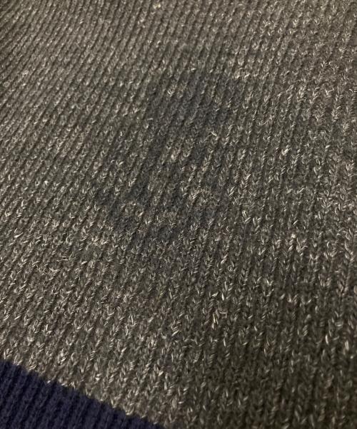 RRL（ダブルアールエル）RRL (ダブルアールエル) ウールリネンタートルネックニット グレー×ネイビー サイズ:Lの古着・服飾アイテム