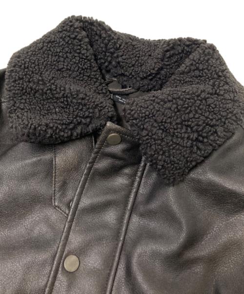ZARA（ザラ）ZARA (ザラ) フェイクレザージャケット ブラック サイズ:US:Mの古着・服飾アイテム