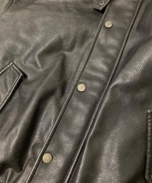 ZARA（ザラ）ZARA (ザラ) フェイクレザージャケット ブラック サイズ:US:Mの古着・服飾アイテム
