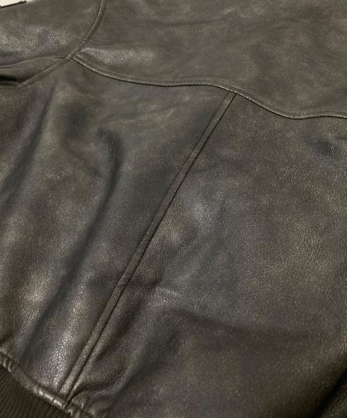 ZARA（ザラ）ZARA (ザラ) フェイクレザージャケット ブラック サイズ:US:Mの古着・服飾アイテム
