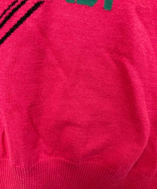 Hysteric Glamour（ヒステリックグラマー）Hysteric Glamour (ヒステリックグラマー) フロントガールデザインニット ピンク サイズ:Mの古着・服飾アイテム