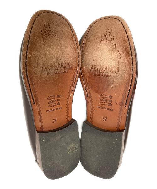 ARTESANOS（アルテサノス）ARTESANOS (アルテサノス) ビットローファー ブラウン サイズ:37の古着・服飾アイテム