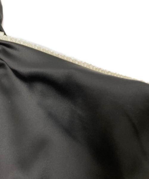 adidas（アディダス）adidas (アディダス) サテン ファイヤーバード トラックトップ フリル ブラック×ホワイト サイズ:Sの古着・服飾アイテム