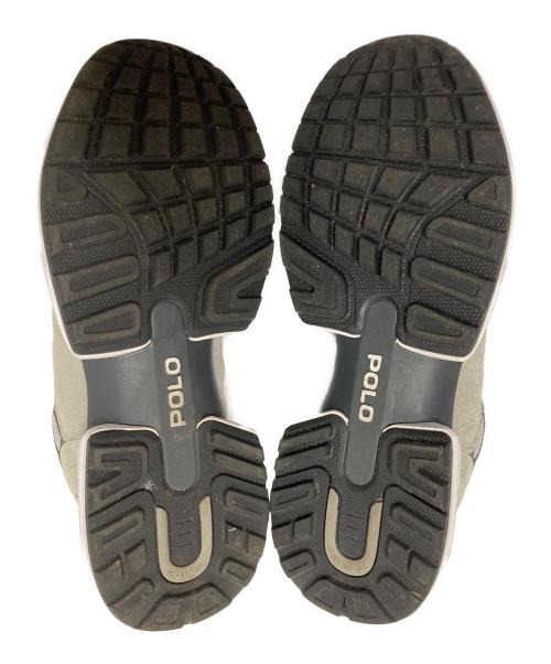 POLO RALPH LAUREN（ポロ・ラルフローレン）POLO RALPH LAUREN (ポロ・ラルフローレン) ジャガードスエードメッシュスニーカー グレー サイズ:US:6の古着・服飾アイテム