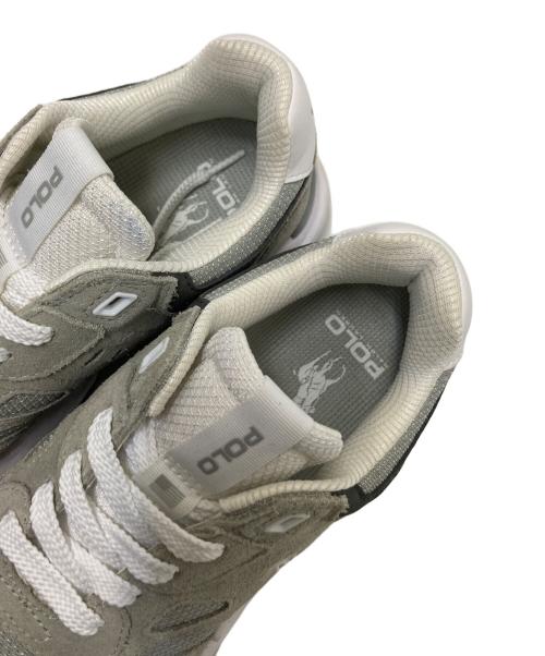 POLO RALPH LAUREN（ポロ・ラルフローレン）POLO RALPH LAUREN (ポロ・ラルフローレン) ジャガードスエードメッシュスニーカー グレー サイズ:US:6の古着・服飾アイテム