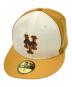 New Era（ニューエラ）の古着「キャップ」｜ベージュ×ホワイト