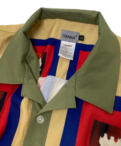 WANNA（ワナ）WANNA (ワナ) 総柄開襟シャツ マルチカラー サイズ:Lの古着・服飾アイテム