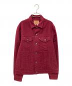 LEVI'S×SUPREMEリーバイス×シュプリーム）の古着「Custom Fit Moleskin Trucker Jacket」｜レッド