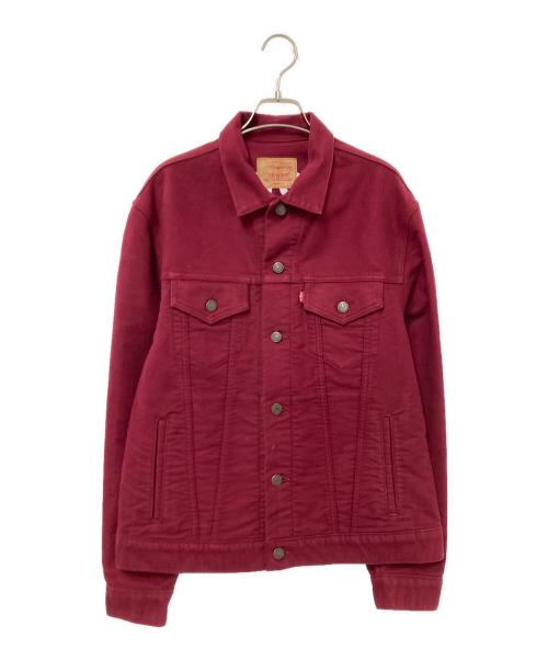LEVI'S（リーバイス）LEVI'S (リーバイス) SUPREME (シュプリーム) Custom Fit Moleskin Trucker Jacket レッド サイズ:Lの古着・服飾アイテム