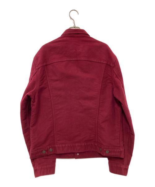 LEVI'S（リーバイス）LEVI'S (リーバイス) SUPREME (シュプリーム) Custom Fit Moleskin Trucker Jacket レッド サイズ:Lの古着・服飾アイテム
