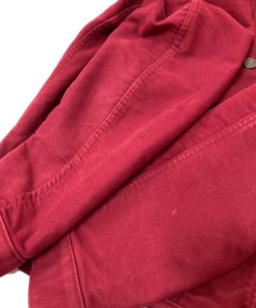 LEVI'S（リーバイス）LEVI'S (リーバイス) SUPREME (シュプリーム) Custom Fit Moleskin Trucker Jacket レッド サイズ:Lの古着・服飾アイテム