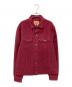 LEVI'S（リーバイス）の古着「Custom Fit Moleskin Trucker Jacket」｜レッド