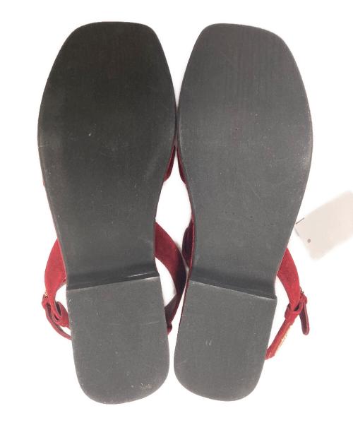 Salvatore Ferragamo（サルヴァトーレ フェラガモ）Salvatore Ferragamo (サルヴァトーレ フェラガモ) スエードサンダル レッド サイズ:8の古着・服飾アイテム