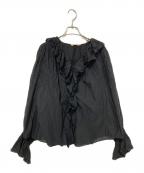 Curensologyカレンソロジー）の古着「ラッフルレースブラウス」｜ブラック
