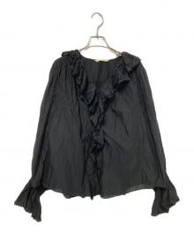 Curensology（カレンソロジー）の古着「ラッフルレースブラウス」｜ブラック