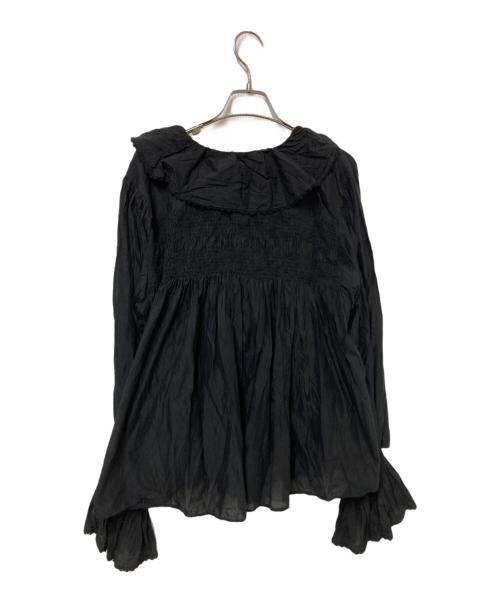 Curensology（カレンソロジー）Curensology (カレンソロジー) ラッフルレースブラウス ブラック サイズ:FREEの古着・服飾アイテム