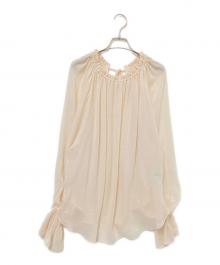 CHAOS（カオス）の古着「メロリージョーゼットブラウス」｜ベージュ