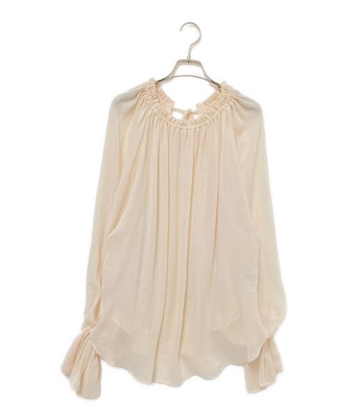 CHAOS（カオス）CHAOS (カオス) メロリージョーゼットブラウス ベージュ サイズ:FREEの古着・服飾アイテム