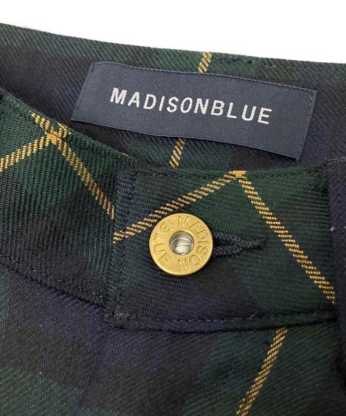 MADISON BLUE（マディソンブルー）MADISON BLUE (マディソンブルー) 5POCKET LONG SK REMAKE TARTAN SKIRT グリーン×イエロー サイズ:00の古着・服飾アイテム