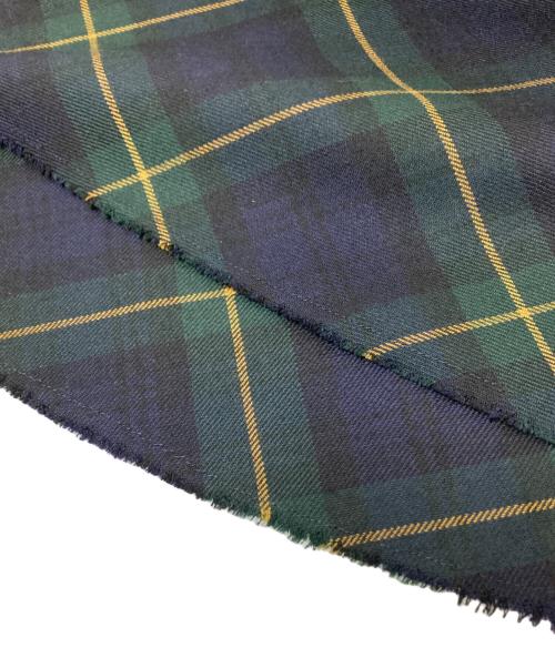 MADISON BLUE（マディソンブルー）MADISON BLUE (マディソンブルー) 5POCKET LONG SK REMAKE TARTAN SKIRT グリーン×イエロー サイズ:00の古着・服飾アイテム
