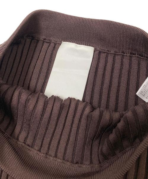 Whim Gazette（ウィムガゼット）Whim Gazette (ウィムガゼット) ニットフィットスカート ブラウン サイズ:FREEの古着・服飾アイテム