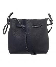 bonaventura（ボナベンチュラ）の古着「ノア シュリンクレザー巾着バッグ」｜ブラック