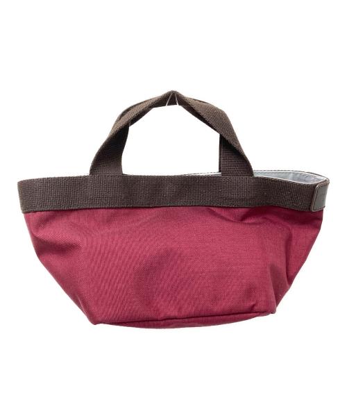 Herve Chapelier（エルベシャプリエ）Herve Chapelier (エルベシャプリエ) 舟形ミニハンドバッグ レッド×ブラウン サイズ:下記参照の古着・服飾アイテム