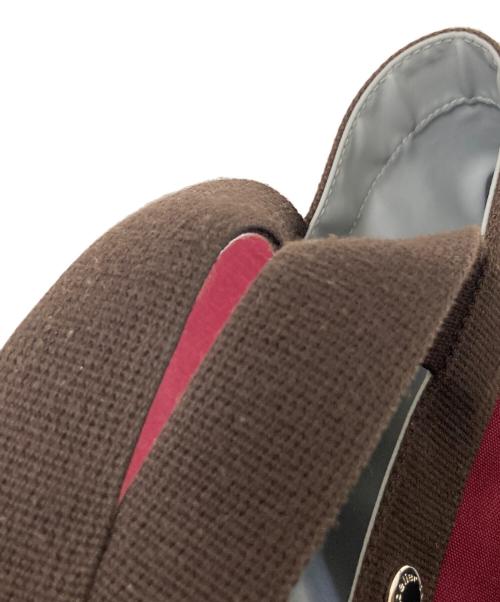 Herve Chapelier（エルベシャプリエ）Herve Chapelier (エルベシャプリエ) 舟形ミニハンドバッグ レッド×ブラウン サイズ:下記参照の古着・服飾アイテム