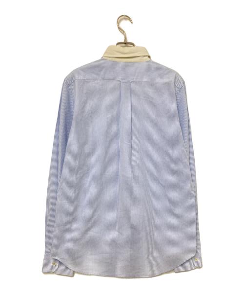 nanamica（ナナミカ）nanamica (ナナミカ) 切替ストライプシャツ ブルー×ホワイト サイズ:Mの古着・服飾アイテム