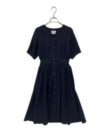 foufou（フーフー ザドレス）の古着「primitive classic vneck button onepiece」｜ネイビー