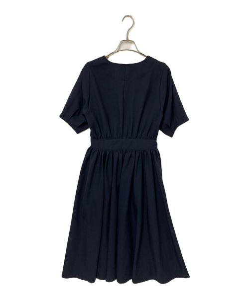 foufou（フーフー ザドレス）foufou (フーフー ザドレス) primitive classic vneck button onepiece ネイビーの古着・服飾アイテム